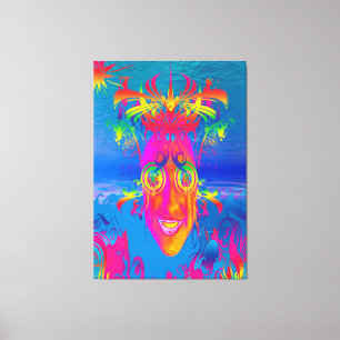 Psychedelischer Fisch Leinwanddruck