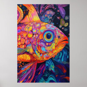 Psychedelischer Fisch Poster