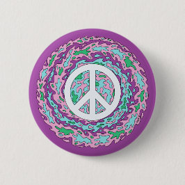 Psychedelischer Frieden Button