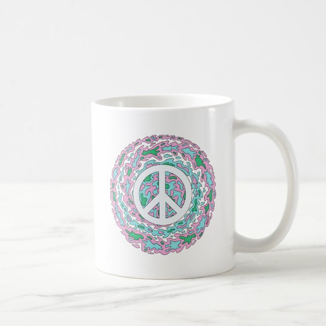 Psychedelischer Frieden Kaffeetasse (Rechts)