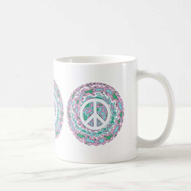 Psychedelischer Frieden Kaffeetasse (Rechts)