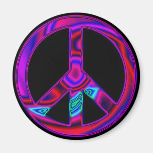 Psychedelischer Frieden Magnet