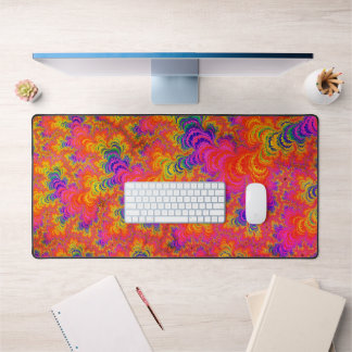 Psychedelischer Funky Hippie Boho Neon Regenbogen Schreibtischunterlage