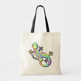 Psychedelischer Gecko Tragetasche