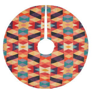 Psychedelischer geometrischer Hintergrund: Vintage Polyester Weihnachtsbaumdecke