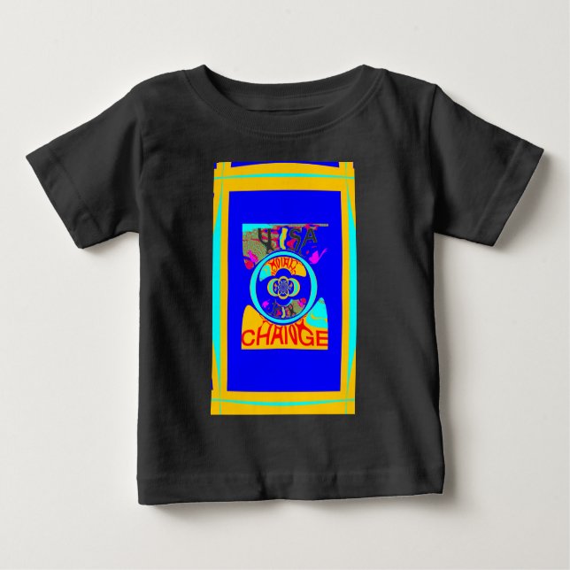 Psychedelischer Groove: Pop Art Abstrakt Energy Baby T-shirt (Vorderseite)