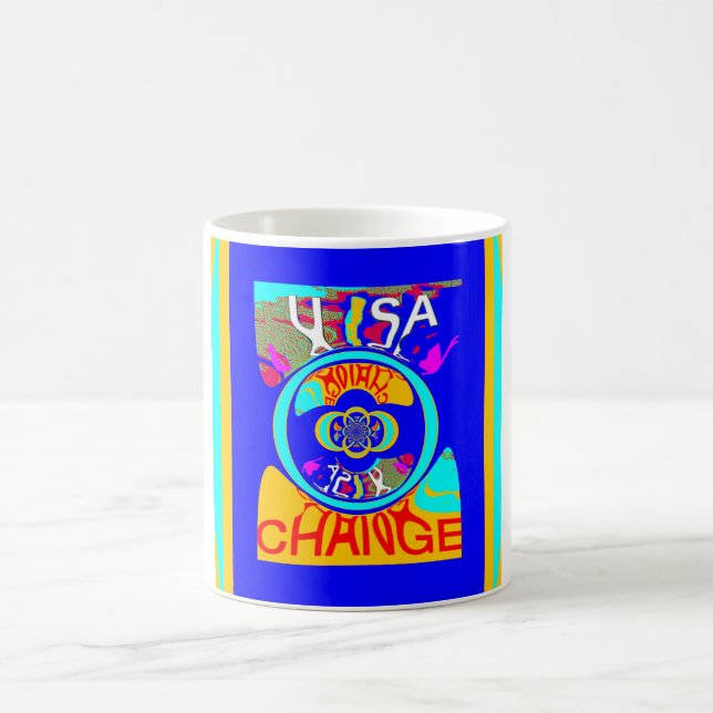 Psychedelischer Groove: Pop Art Abstrakt Energy Tasse (Mittel)