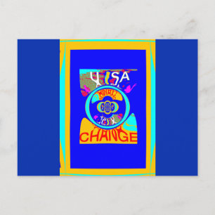 Psychedelischer Groove: Pop Art Abstrakte Energie Postkarte