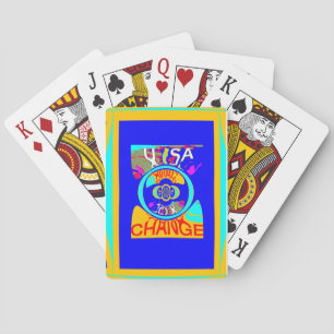 Psychedelischer Groove: Pop Art Abstrakte Energie Spielkarten