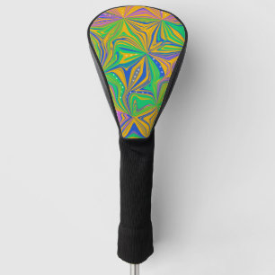 Psychedelischer grüner Mischmasch abstrakte Farbig Golf Headcover