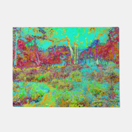 Psychedelischer Herbst Gold und Aqua Garden Landsc Fußmatte