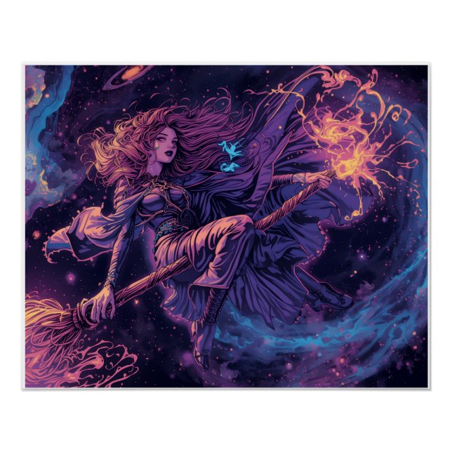 Psychedelischer Hexen-Glossy-Poster Poster (Vorderseite)