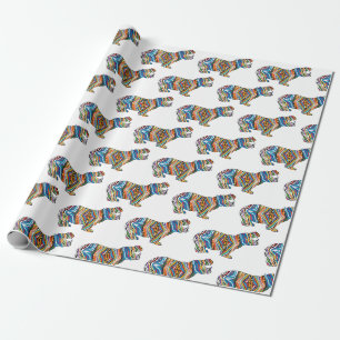 Psychedelischer Hippopotomus Geschenkpapier