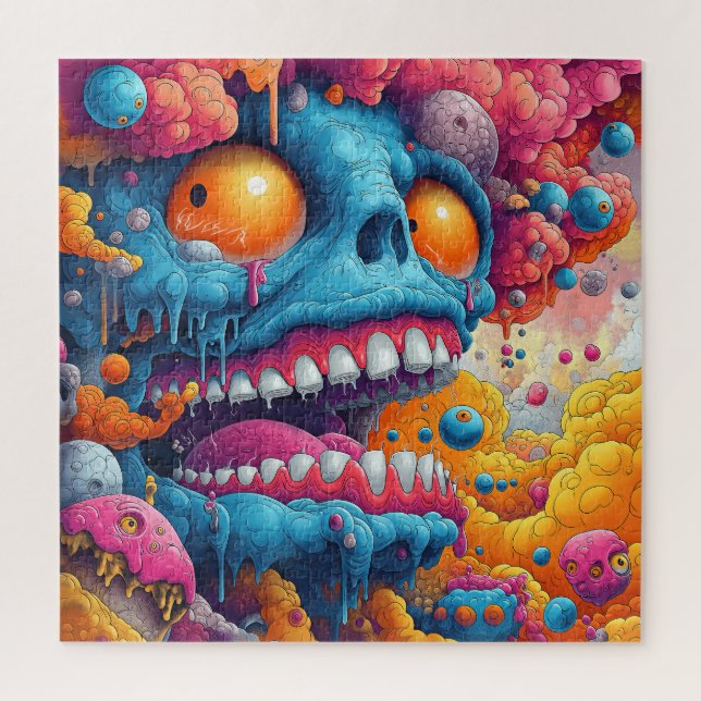 Psychedelischer Horror-Gesicht Puzzle (Vertikal)