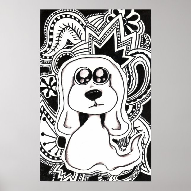 Psychedelischer Hund Poster (Vorne)