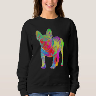 Psychedelischer Hund Sonnenbrille Trippy Psytrance Sweatshirt