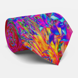 Psychedelischer impressionistischer Garten Landsch Krawatte