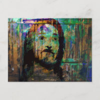 Psychedelischer Jesus Postkarte