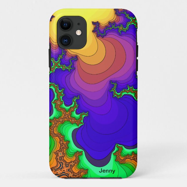 Psychedelischer Lava-Fluss-Fraktal iPhone Fall Case-Mate iPhone Hülle (Rückseite)