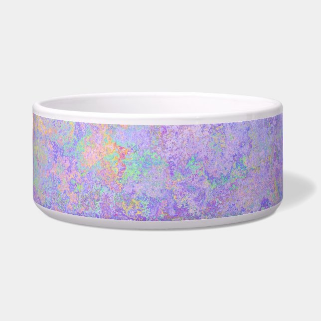Psychedelischer Lavender Lila Neon Pastel Abstrakt Napf (Vorderseite)