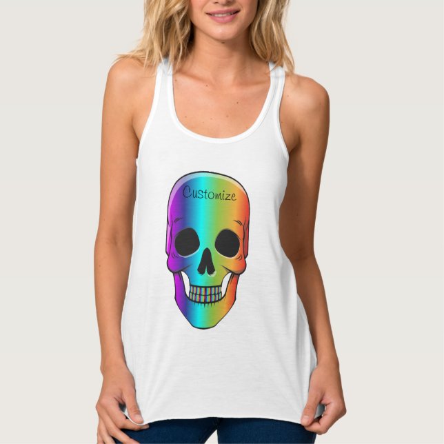 Psychedelischer menschlicher Schädel-Thunder_Cove- Tank Top (Vorderseite)
