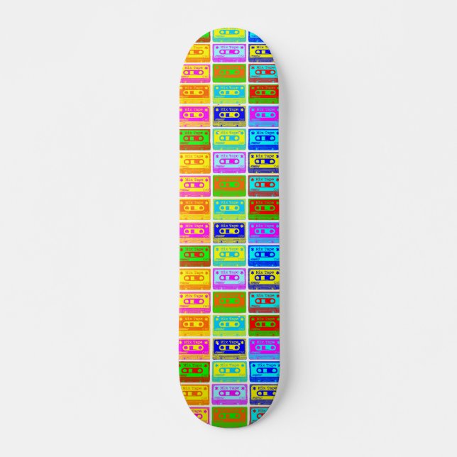 Psychedelischer Mix-Tape-Pop Skateboard (Vorne)