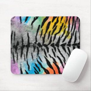 Psychedelischer Nacht-Tiger-Hautdruck Mousepad