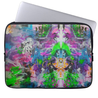 Psychedelischer Neon-Kaleidoskop Laptopschutzhülle