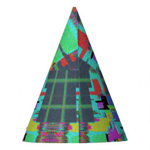 psychedelischer Neondunce Partyhütchen