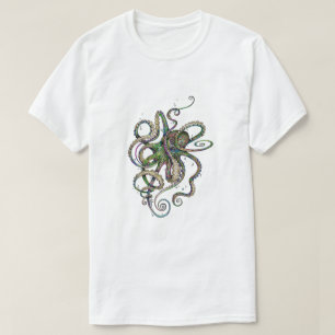 Psychedelischer Oktopus Ozean Meerestier Psytrance T-Shirt