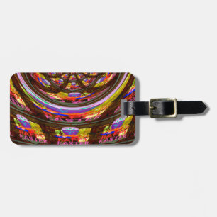 Psychedelischer Oster-Kaleidoskop-Kunst-Druck Gepäckanhänger