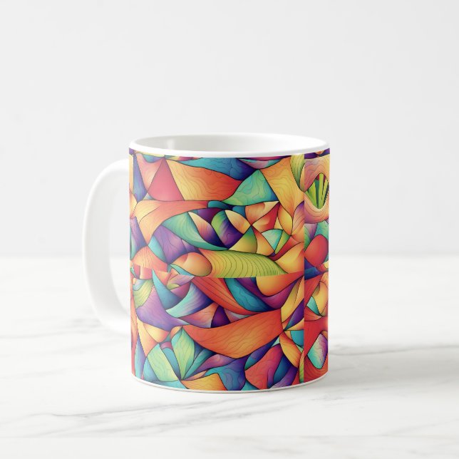 Psychedelischer Ozean Kaffeetasse (Vorderseite Links)