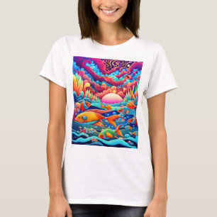 Psychedelischer Ozean T-Shirt