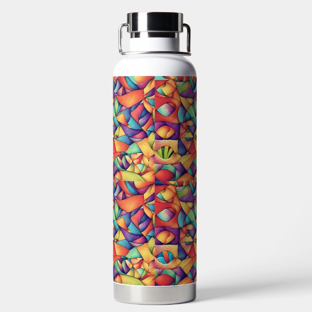 Psychedelischer Ozean Trinkflasche (Rückseite)