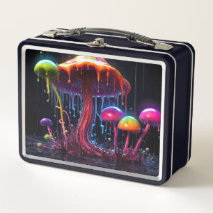 Psychedelischer Pilz Metall Brotdose