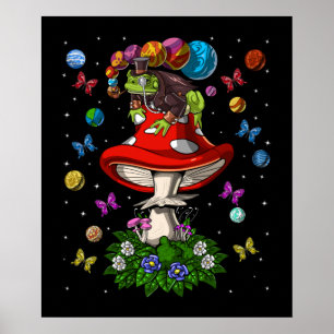 Psychedelischer Pilzfrosch Poster