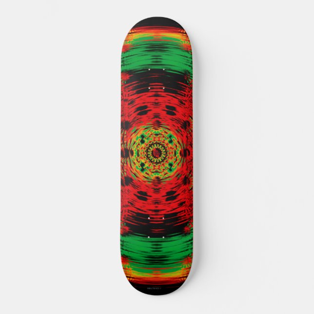 Psychedelischer Rave-Skateboard Skateboard (Vorderseite)