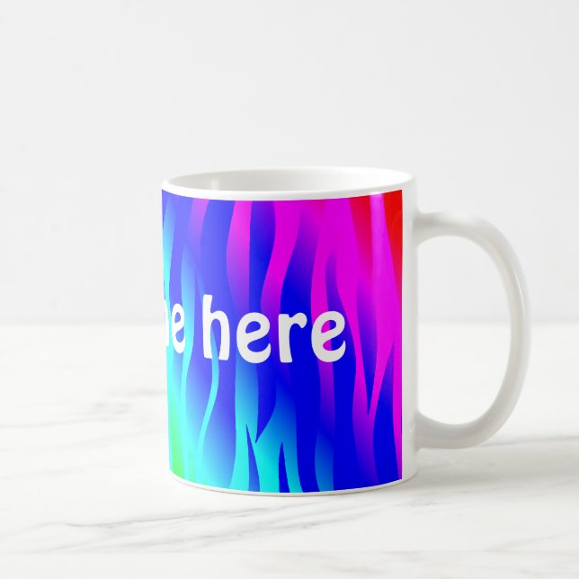 Psychedelischer Regenbogen in großen Buchstaben Tasse (Rechts)