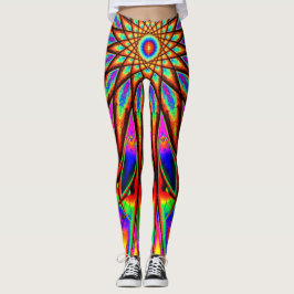 Psychedelischer Regenbogen-Stern Leggings