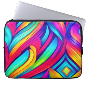 Psychedelischer Regenbogen-Strudel Laptopschutzhülle