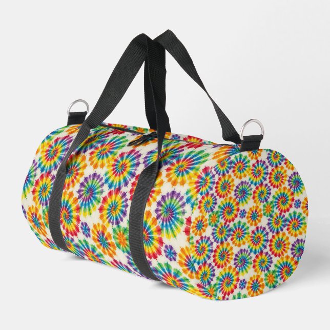 Psychedelischer Regenbogen-Tie-Dye-Travelsack Duffle Bag (Linke Seite)