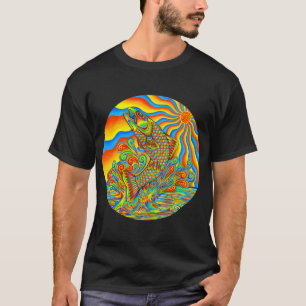 Psychedelischer Regenbogen Trippy Forelle Fisch T-Shirt