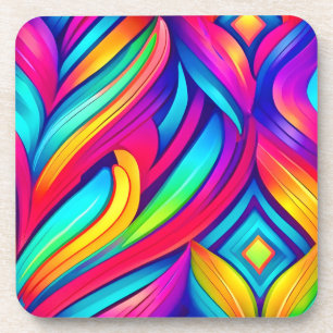 Psychedelischer Regenbogen-Vortex Getränkeuntersetzer