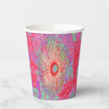 Psychedelischer Retro Coral Rainbow Hibiskus