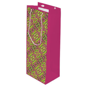 PSYCHEDELISCHER ROSA FLAMINGO GESCHENKTASCHE Wein, Geschenktüte Für Weinflaschen