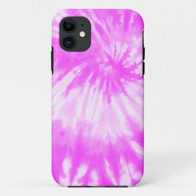 Psychedelischer rosa Funk-gefärbte Krawatte iPhone Case-Mate iPhone Hülle (Rückseite)