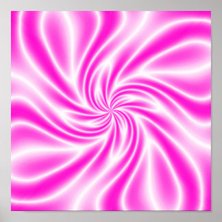 Psychedelischer rosa Strudel Poster