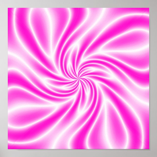 Psychedelischer rosa Strudel Poster (Vorne)