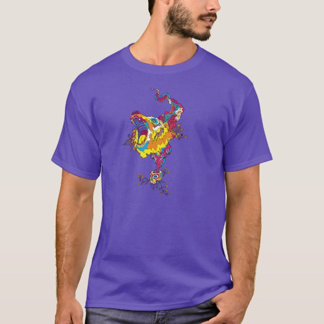Psychedelischer saurer Bär T-Shirt (Vorderseite)