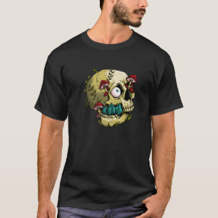 Psychedelischer Schädel Psilocybin Mushrooms Skele T-Shirt